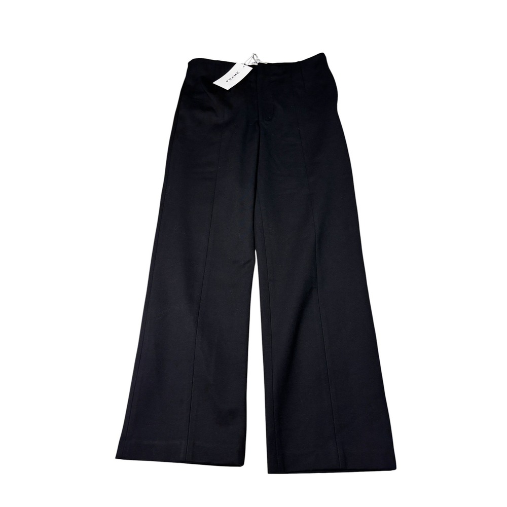 NWT FRAME Womens Le Sleek Straight Black Wide Leg Pants Womens Size 6 W30 L28